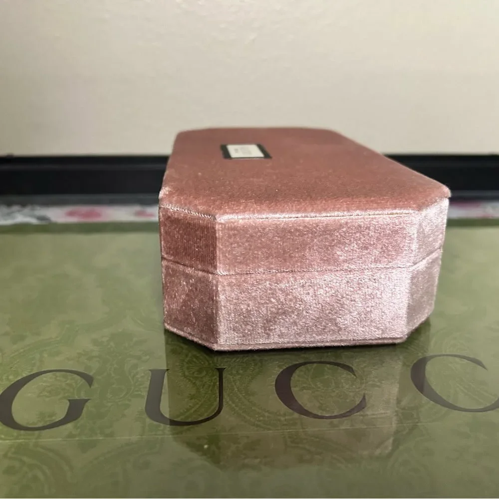 Gucci Bamboo Blush Pink Velvet Jewelry Box